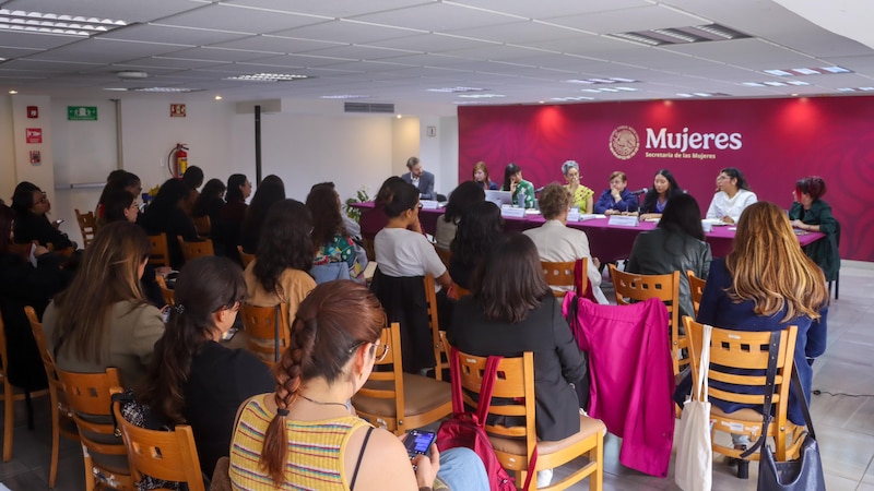 Mesa de diálogo entre funcionarias, académicas y organizaciones civiles durante el foro nacional rumbo a la presentación del informe de México ante el Comité CEDAW