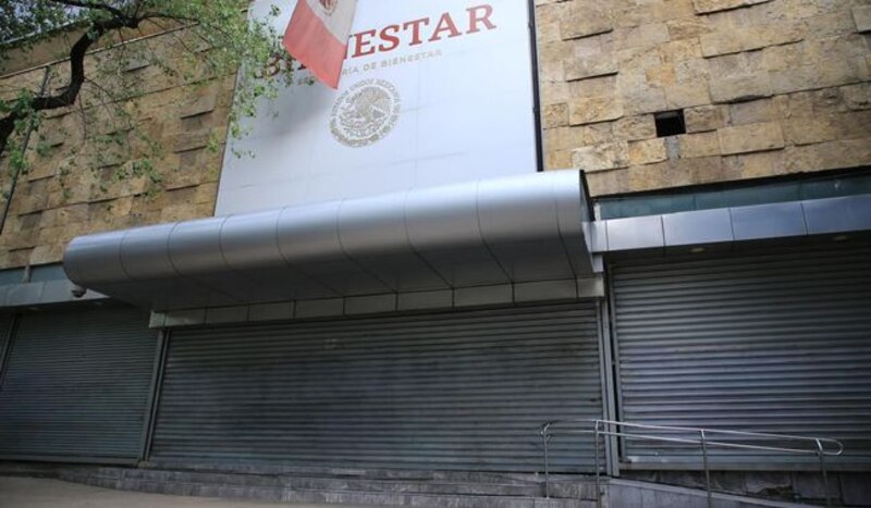 Fotografía de instalaciones de la Secretaría de Bienestar cerradas y acordonadas durante el operativo de blindaje electoral
