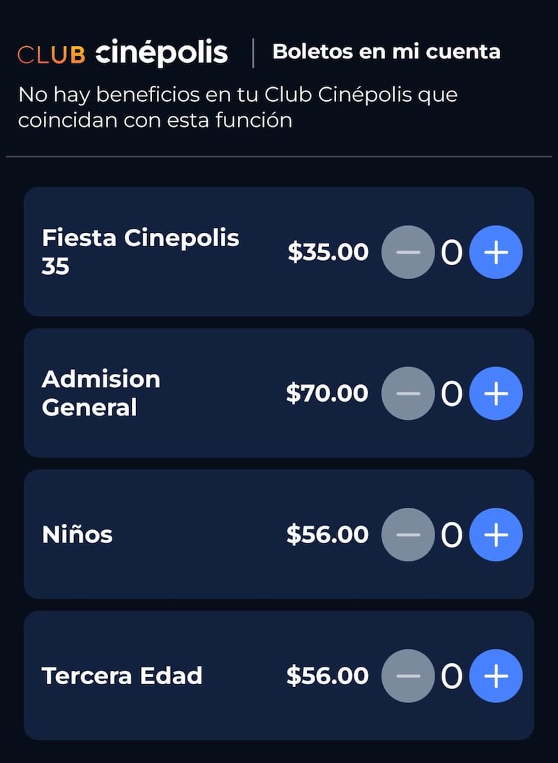 La promoción estará vigente sólo unos días desde la app y en taquillas.