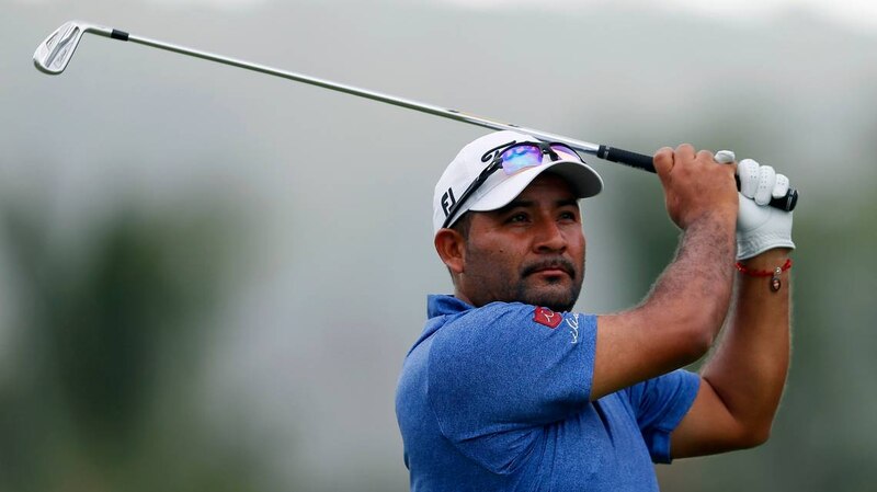 El golfista mexicano Abraham Ancer durante un torneo