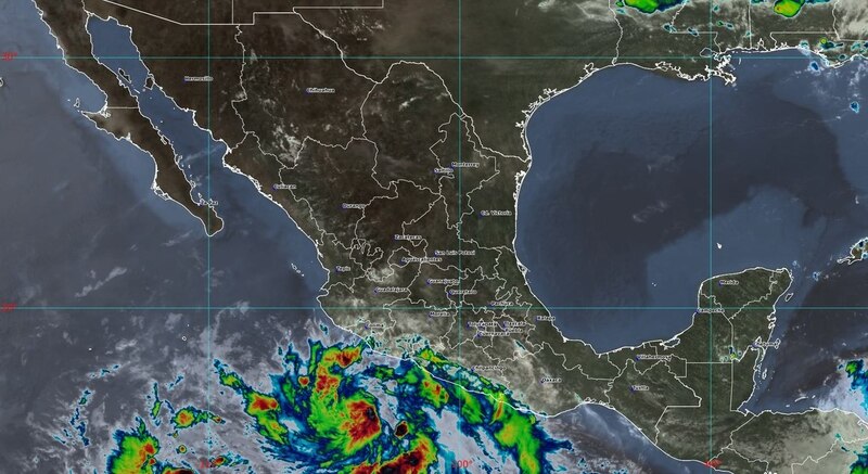 Imagen satelital del 8 de junio: la tormenta tropical Barbara se desplaza al oeste-noroeste con potencial para convertirse en huracán categoría 1