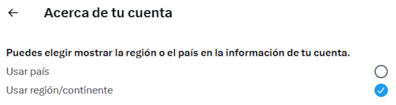 Opción para usuarios que habiten en países donde la libertad de expresión sea motivo de sanción.
