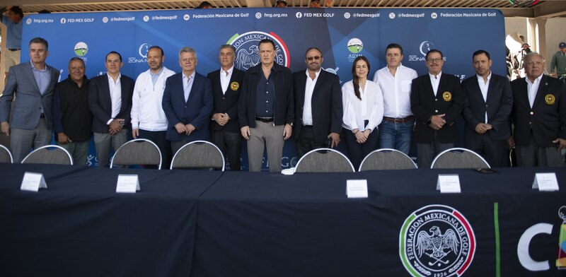 Presentación del equipo mexicano de golf para el Mundial Amateur