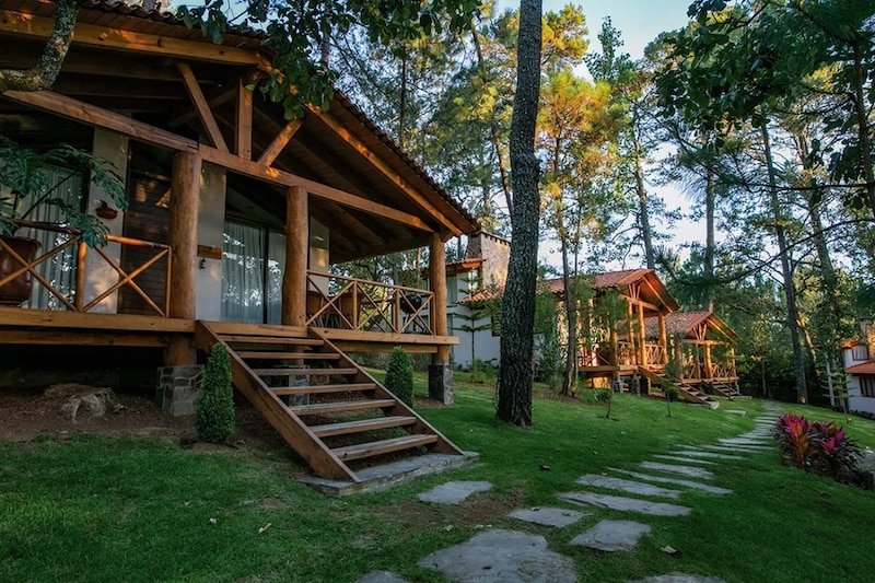 Cabañas en medio de un bosque en México