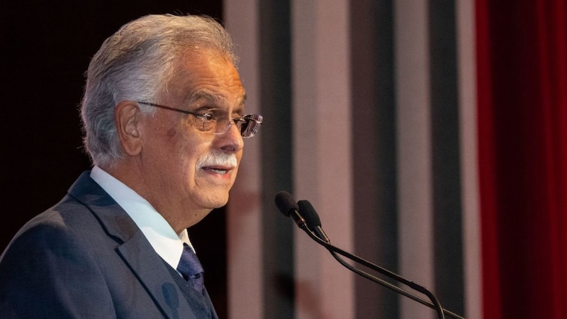 El presidente de México, Andrés Manuel López Obrador, pronuncia un discurso.