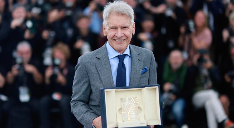 El actor Harrison Ford recibe la Palma de Oro en el Festival de Cine de Cannes