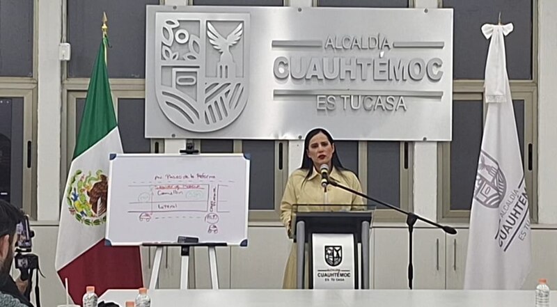 La alcaldesa de Cuauhtémoc, Sandra Cuevas, presenta su informe de gobierno