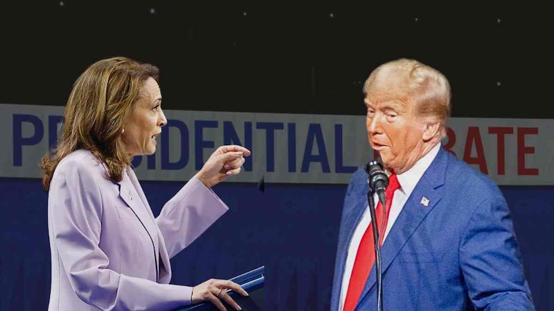 Kamala Harris y Donald Trump en un debate presidencial