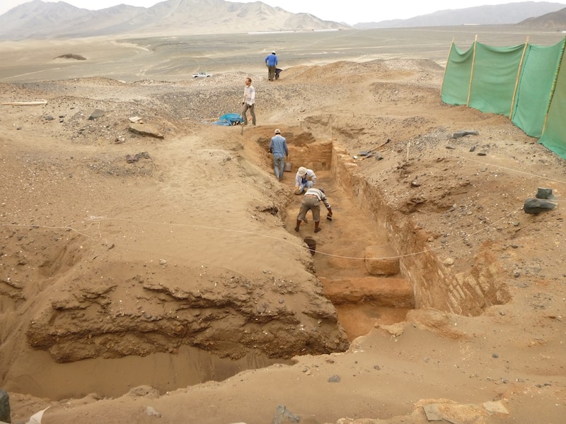 Arqueólogos trabajando en un yacimiento arqueológico