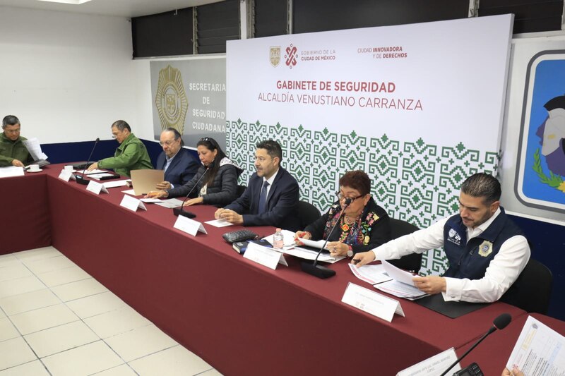 Gabinete de Seguridad en la alcaldía Venustiano Carranza