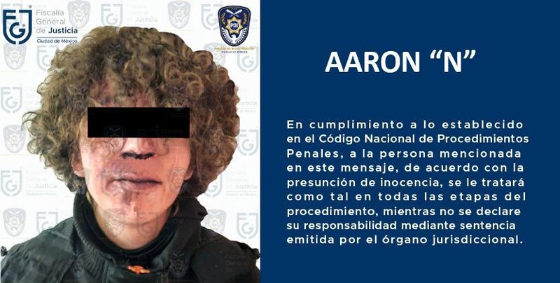 Aaron "N" presunto delincuente
