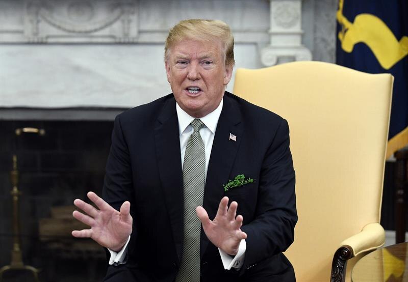 El presidente Trump da un discurso en la Casa Blanca