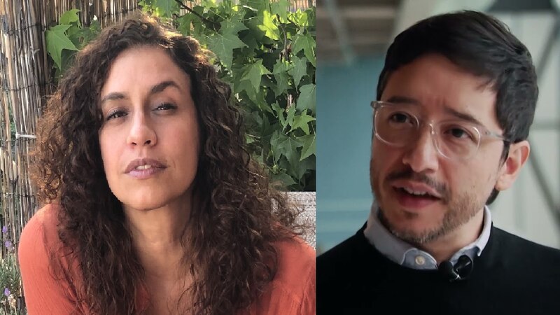 Entrevista a dos personas, un hombre y una mujer