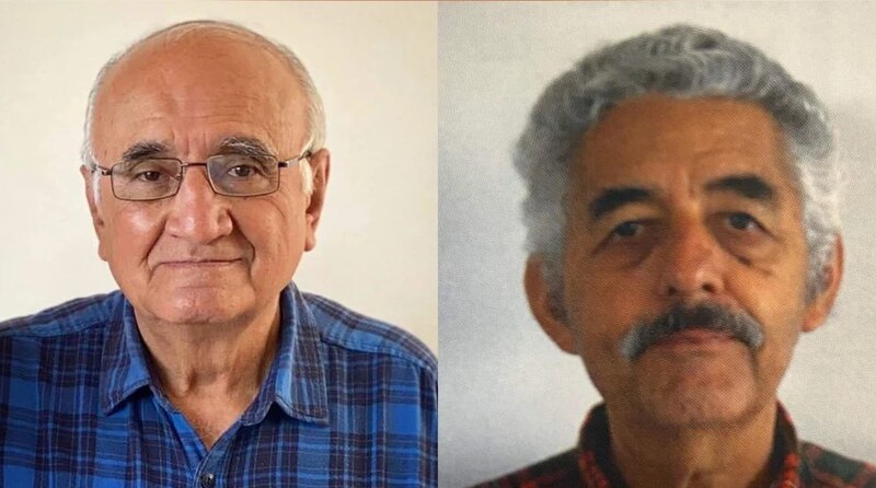 Dos hombres mayores sonríen a la cámara.