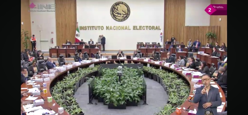 Reunión del Consejo General del Instituto Nacional Electoral (INE)