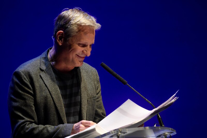 El actor Kevin Costner en una conferencia de prensa.