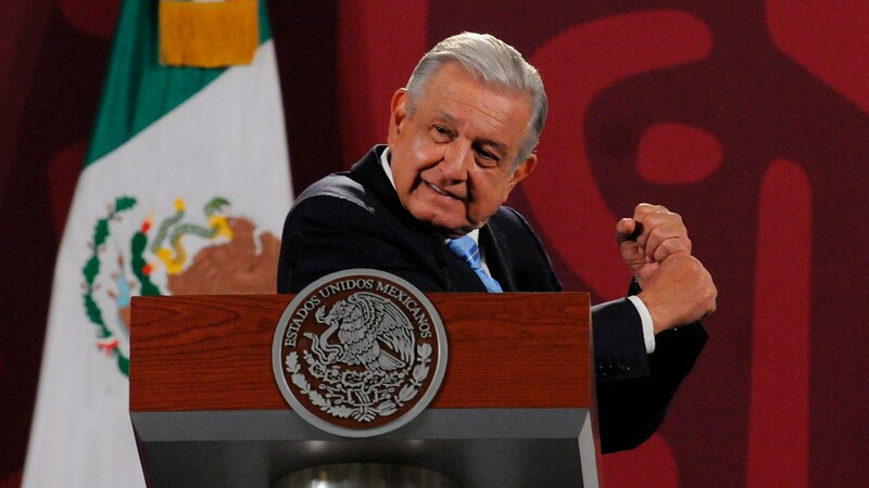 El presidente Andrés Manuel López Obrador durante una conferencia de prensa.