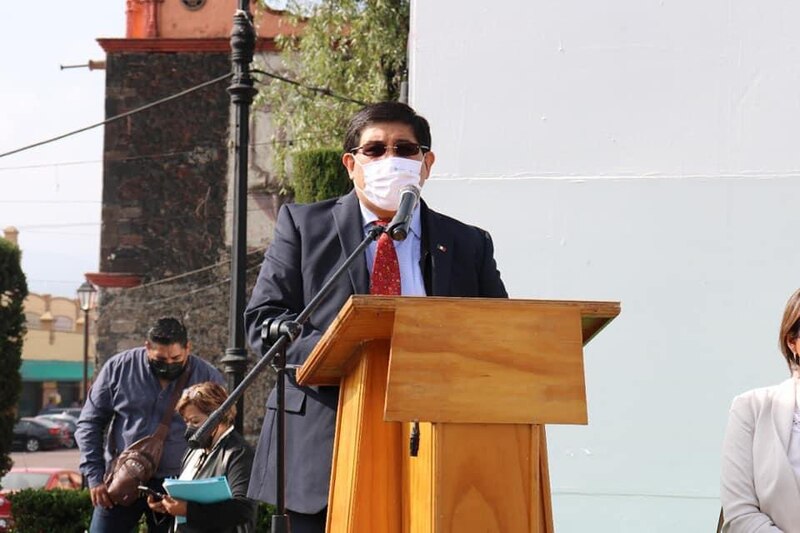 El alcalde de Guanajuato capital, Alejandro Navarro, durante un evento público.