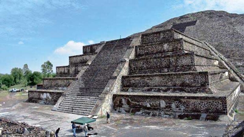 La Pirámide del Sol en Teotihuacan