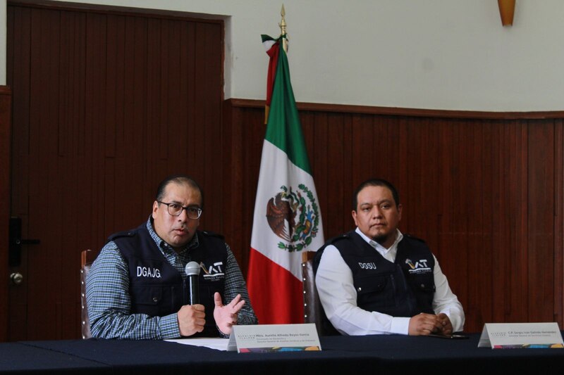 Reunión de trabajo entre el Director General de Gobierno, Mtro. Aurelio Alfredo Reyes García, y el Director General de Servicios Urbanos, C.P. Sergio Iván Galindo Hernández.