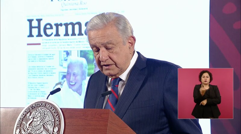 El presidente Andrés Manuel López Obrador durante una conferencia de prensa matutina.