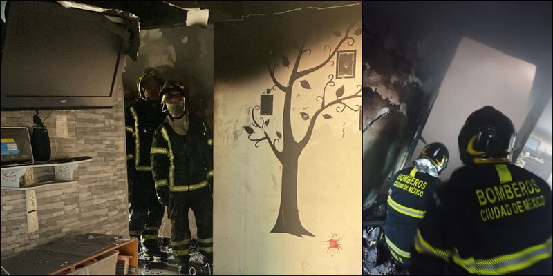 Incendio en una casa en la Ciudad de México