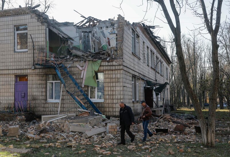 Edificio dañado por explosión