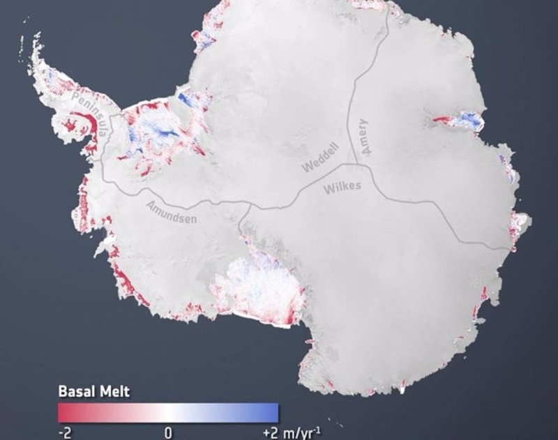 Derretimiento basal en la Antártida