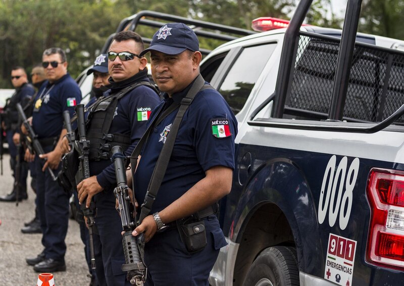 Policía mexicana en formación