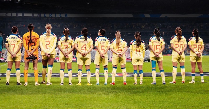 Jugadoras del Club América Femenil