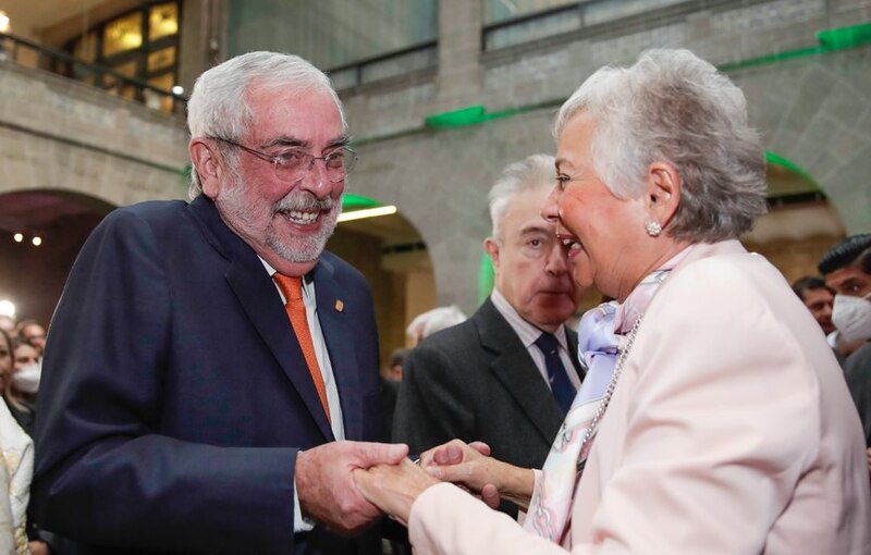 El presidente López Obrador y la jefa de gobierno de la Ciudad de México, Claudia Sheinbaum, se reúnen en Palacio Nacional.