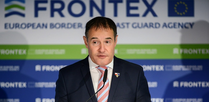 El director ejecutivo de Frontex, Fabrice Leggeri, comparece ante la prensa