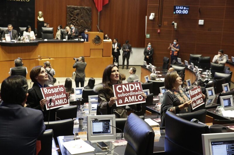 Diputadas increpan a Rosario Piedra, presidenta de la CNDH, durante su comparecencia en San Lázaro