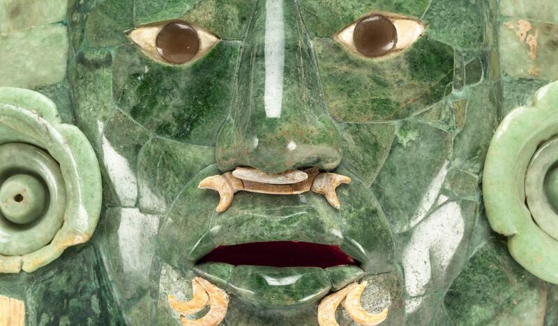 Máscara maya de jade