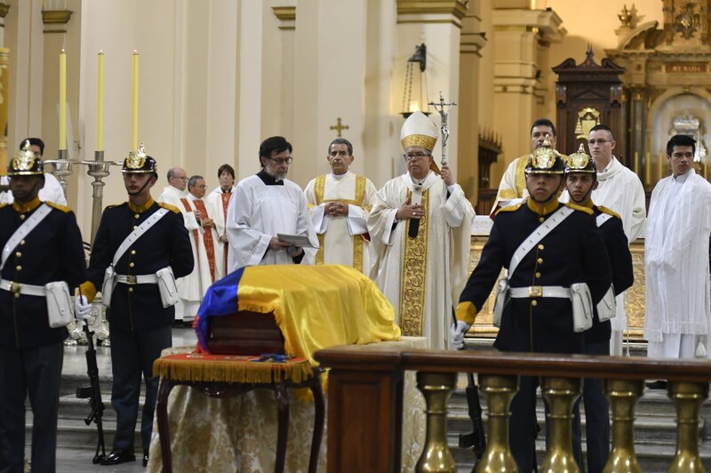 Entierro del expresidente colombiano Belisario Betancur
