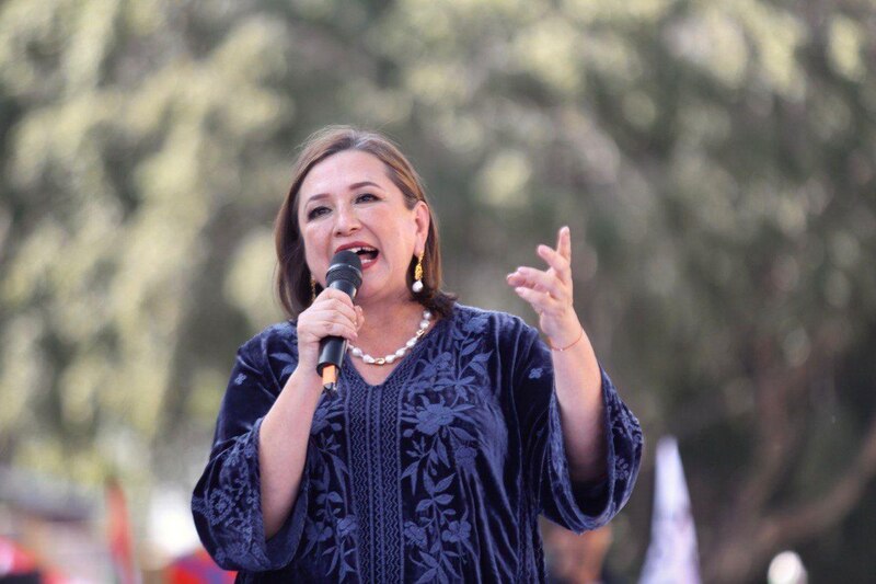 La presidenta de Chile, Michelle Bachelet, da un discurso durante un acto público.