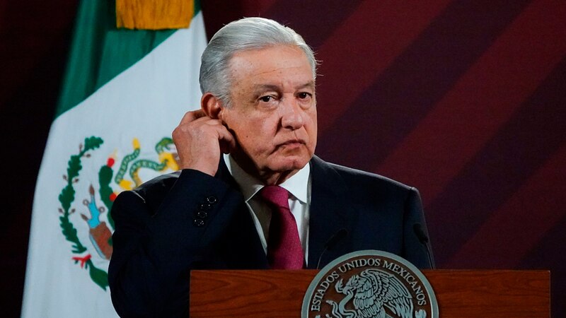 El presidente Andrés Manuel López Obrador durante una conferencia de prensa.