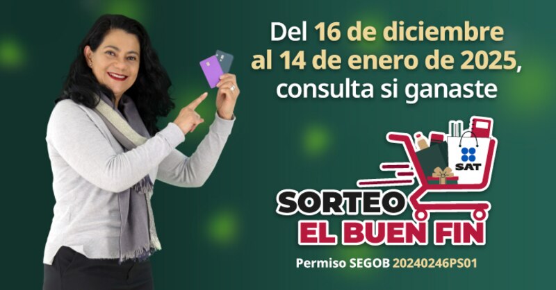 Banner del sorteo del SAT del Buen Fin