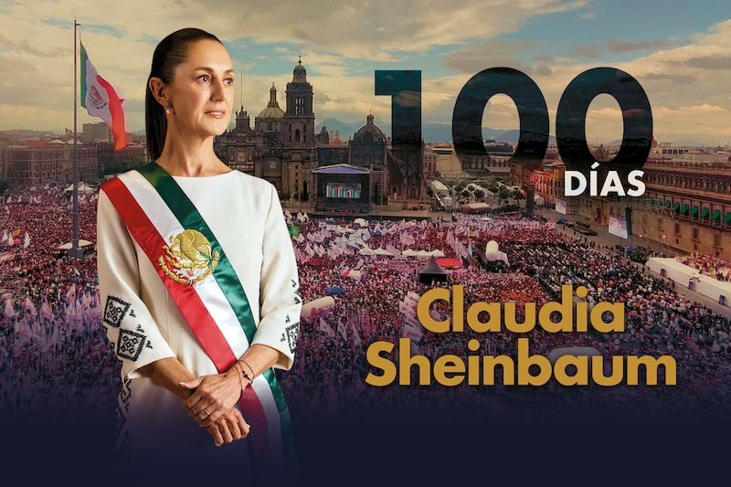 La Presidenta de México, rindió ante miles de simpatizantes el informe de sus primeros 100 días de gobierno