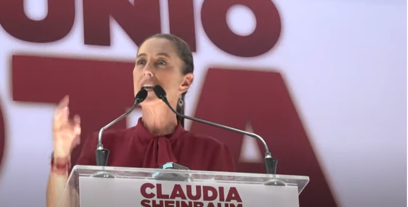 Claudia Sheinbaum, jefa de gobierno de la Ciudad de México, durante un discurso.