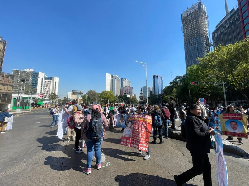Protesta en la Ciudad de México por la desaparición de Francisco Alba Vera Trejo