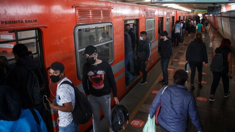 Un vagón del metro de la Ciudad de México