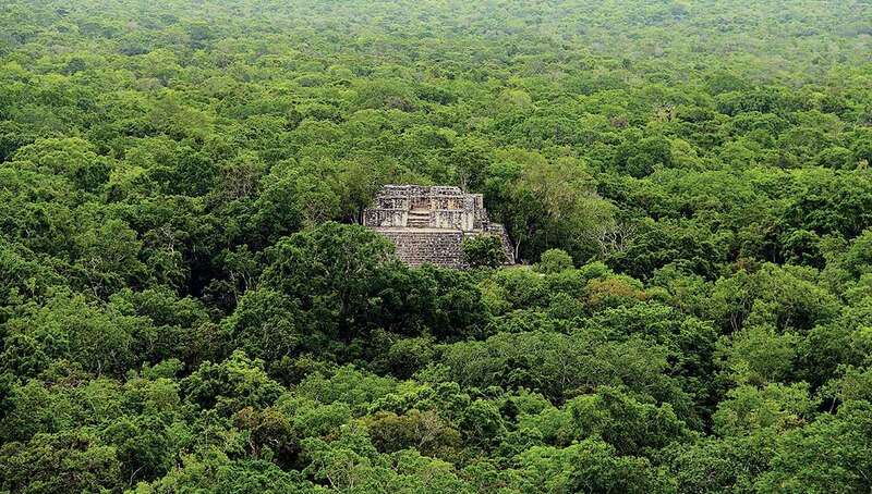 Templo maya en la selva