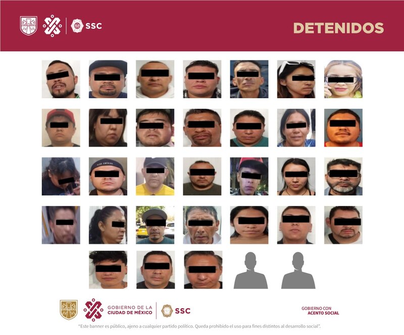 Title: SSC detiene a presuntos delincuentes en la Ciudad de México