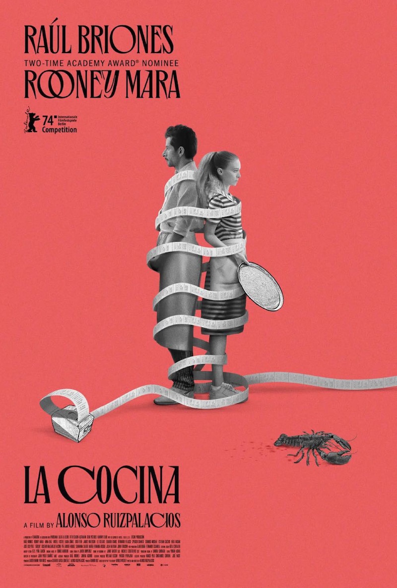 Poster oficial de "La Cocina", dirigida por Alonso Ruizapalacios y protagonizada por Raúl Briones y Rooney Mara.