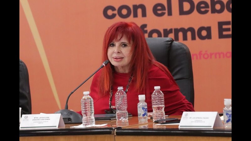 La senadora Layda Sansores informa sobre el debate de la reforma eléctrica.