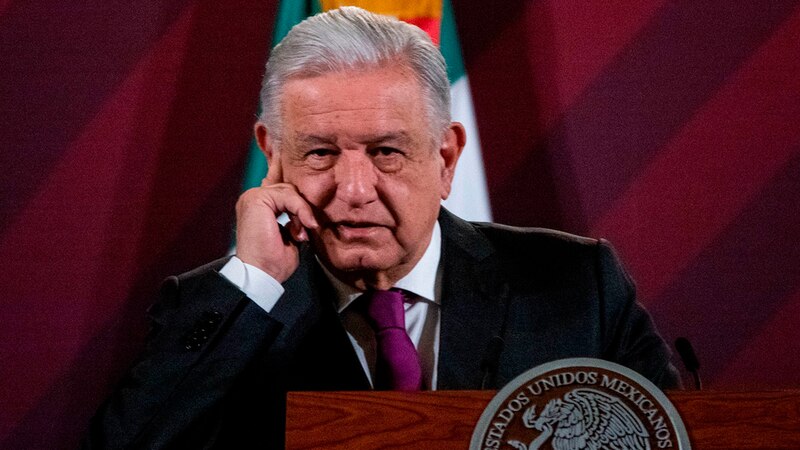 El presidente Andrés Manuel López Obrador durante una conferencia de prensa.