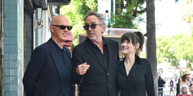 Keanu Reeves, Winona Ryder y Tim Burton juntos en la alfombra roja