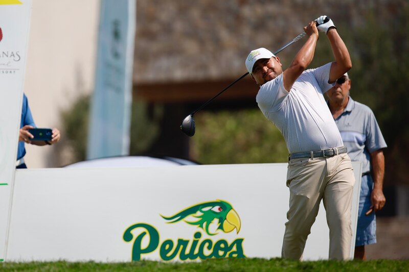 Golfista profesional mexicano Abraham Ancer durante un torneo