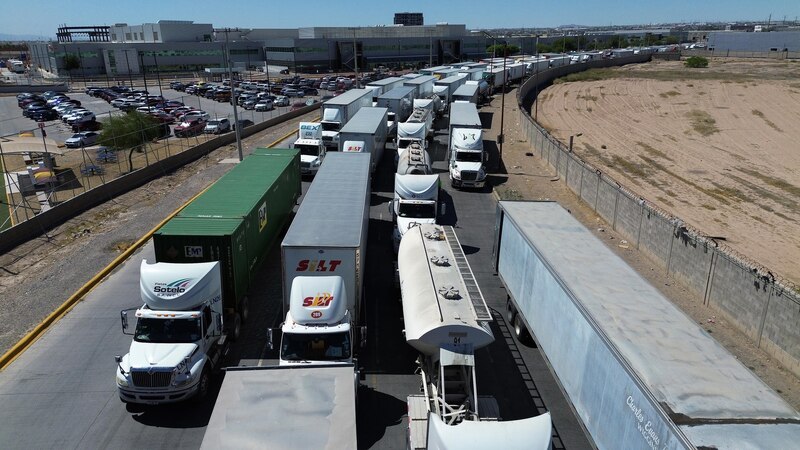 Tráfico de camiones en la frontera